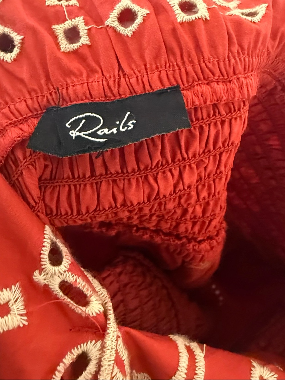 Rails Red Embroidered Circle Skater Skirt
